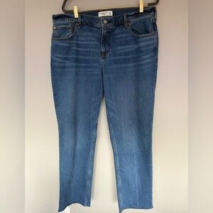 Abercrombie & Fitch Curve Love mid rise 90s straight jeans size 16 or 33 regular